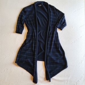 Express Open Knit High Low Cardigan Black S